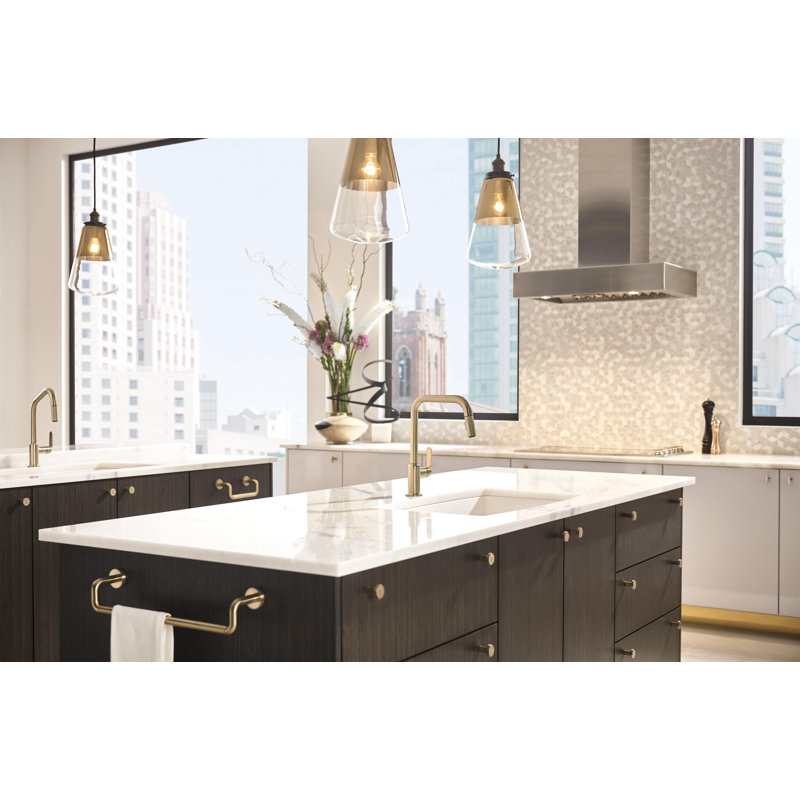 Litze® SmartTouch® Pull-Down Faucet with Square Spout and Industrial Handle, Chrome