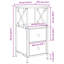 34cm W Manufactured Wood Bedside Table