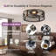 Ventilateur de plafond encastré de 20 po avec lumière, cage noire, moteur à courant continu réversible à 6 vitesses, télécommande, style maison de campagne industrielle-387130127