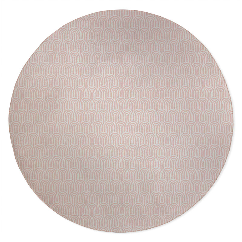 Rolling Hills Non-Slip Outdoor Rug, Round 5'
