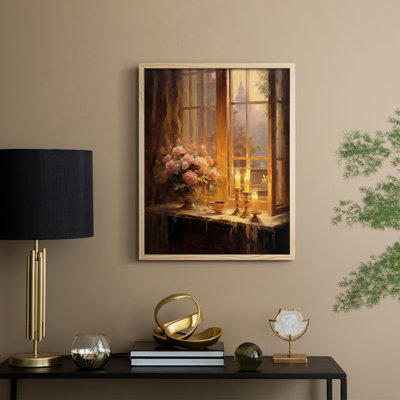 Reproduction encadrée FLORAL Series DCCLX - bois massif
