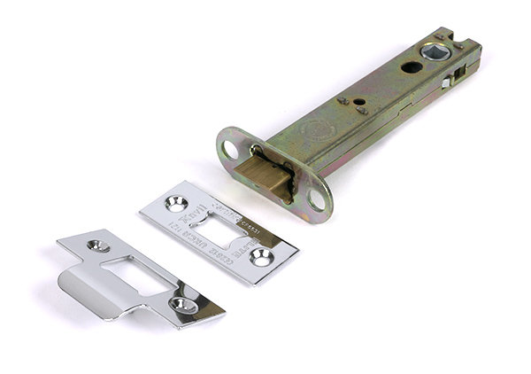 Aged Brass 5" Heavy Duty Latch, Polished Chrome