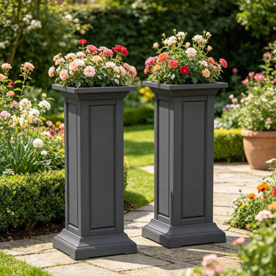 36.04"H Resin Tall Planter(Set Of 2)