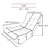 Reclining Chair With Cotton Filler, Ergonomic Design, White Color Japanese Style Lazy Chair, , Living Room, Adjustable Back,