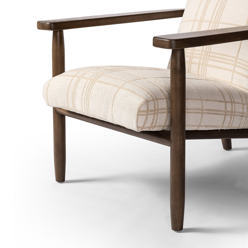 Arnett Armchair, Sheffield Ivory Grid Print