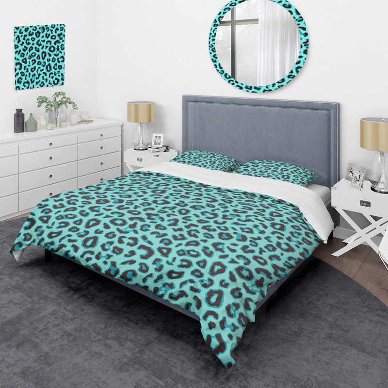 Fourrure de léopard - Ensemble de housse de couette animaux - Microfibre de polyester