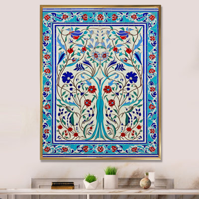 Blue Tiled Marocain Door III - Abstract Tile Wall Art