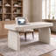 Bureau d'écriture avec tiroirs blanc