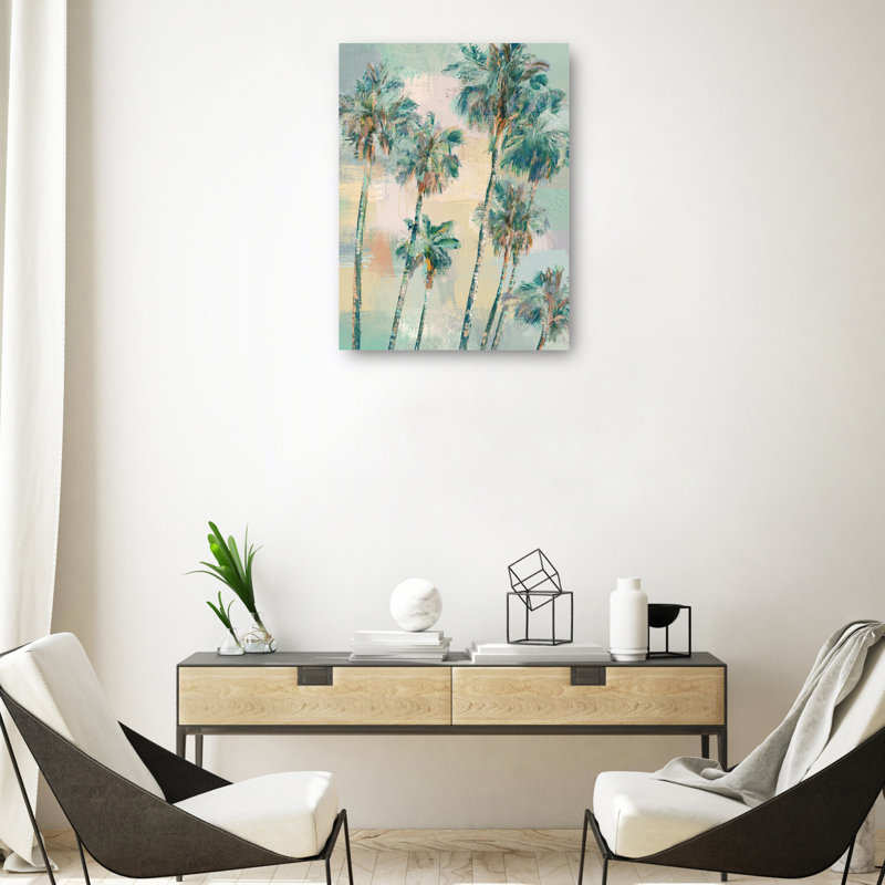 Island Breeze Blue and Green Canvas Art Print, 36" x 27"
