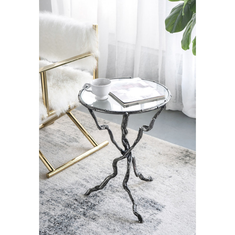 Harrami Glass Top End Table