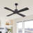48 In. Dc Motor 4 Solid Wood Blades Indoor Ceiling Fan With Remote-948780471-948780470