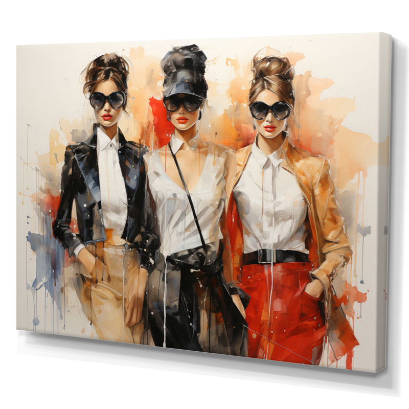 Fashion Woman Walk VI - Imprimé, H 24 po x l 32 po x P 1 po, Toile tendue
