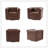Sonika Genuine Leather Square Swivel Barrel Club Chair with Solid Wood Frame-1826548547