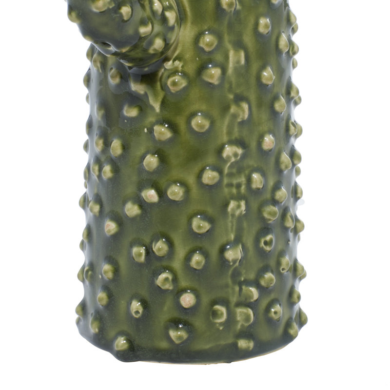 Alyse Ceramic Table Vase, 12.50" H x 7.05" W x 5.40" D, Green