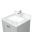 Meuble-lavabo simple 24 po avec plateau en marbre de Carrare Nishiki-1750988449