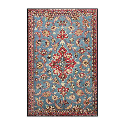 Tapis oriental bleu / rouge