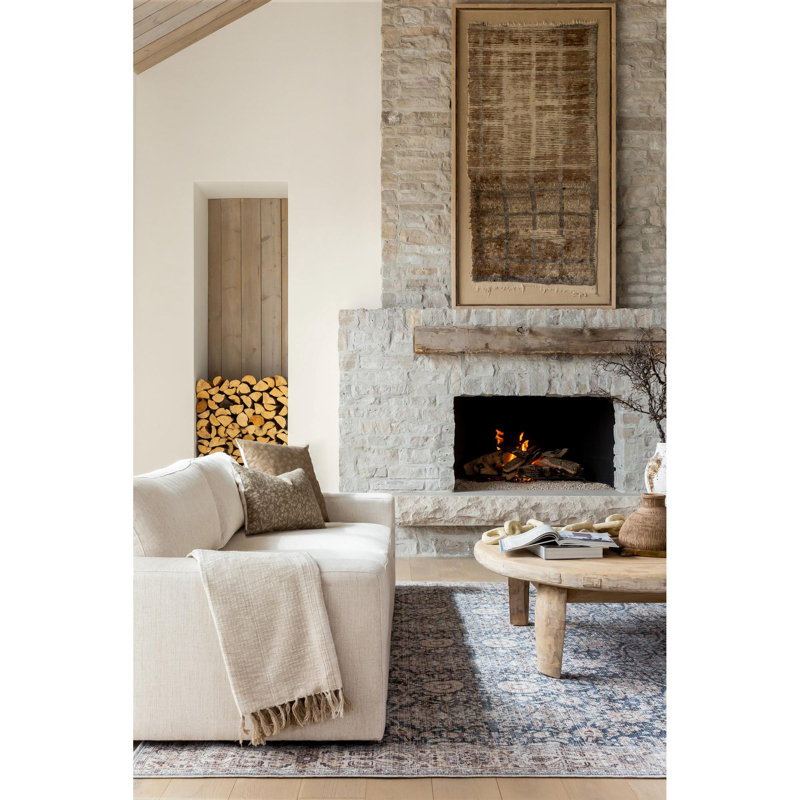 Tapis gris Vivir x Livabliss Mary, Rectangle 5 pi 2 po x 7 pi