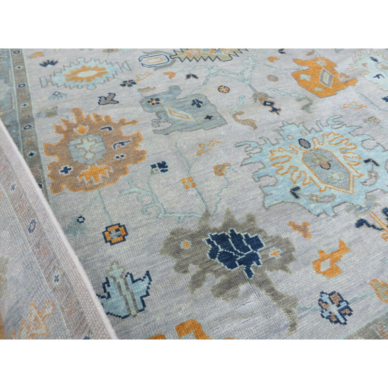 Tapis oriental gris noué à la main 9 pi 2 po x 12 pi BF9ED124289F4447A14340254D7140C7