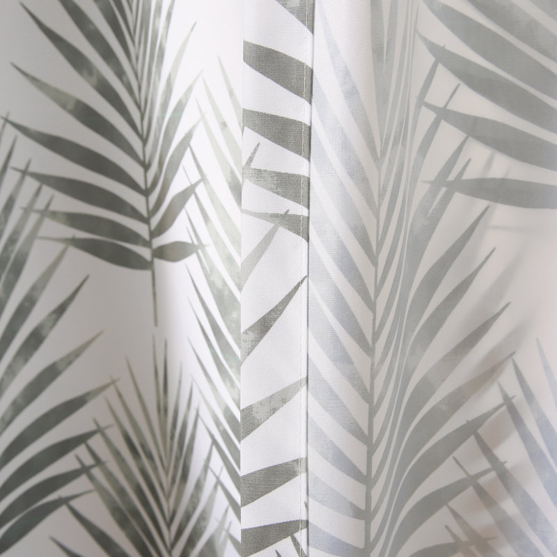 Paire de rideaux transparents avec passe-tringle , gris