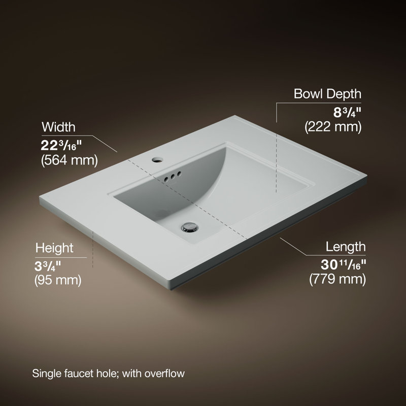 Memoirs Stately Pedestal/Console Table Bathroom Sink Basin with Single Faucet-hole Drilling, Ice Gray, Single Hole