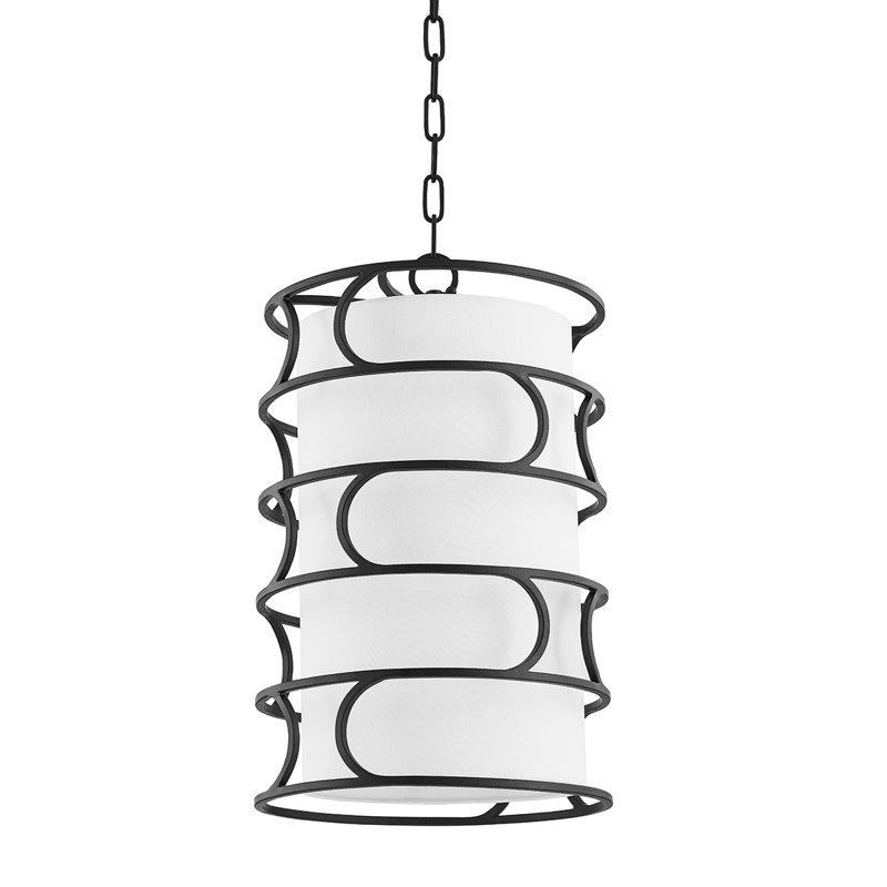 Reedley 3 Light Pendant, Forged Iron