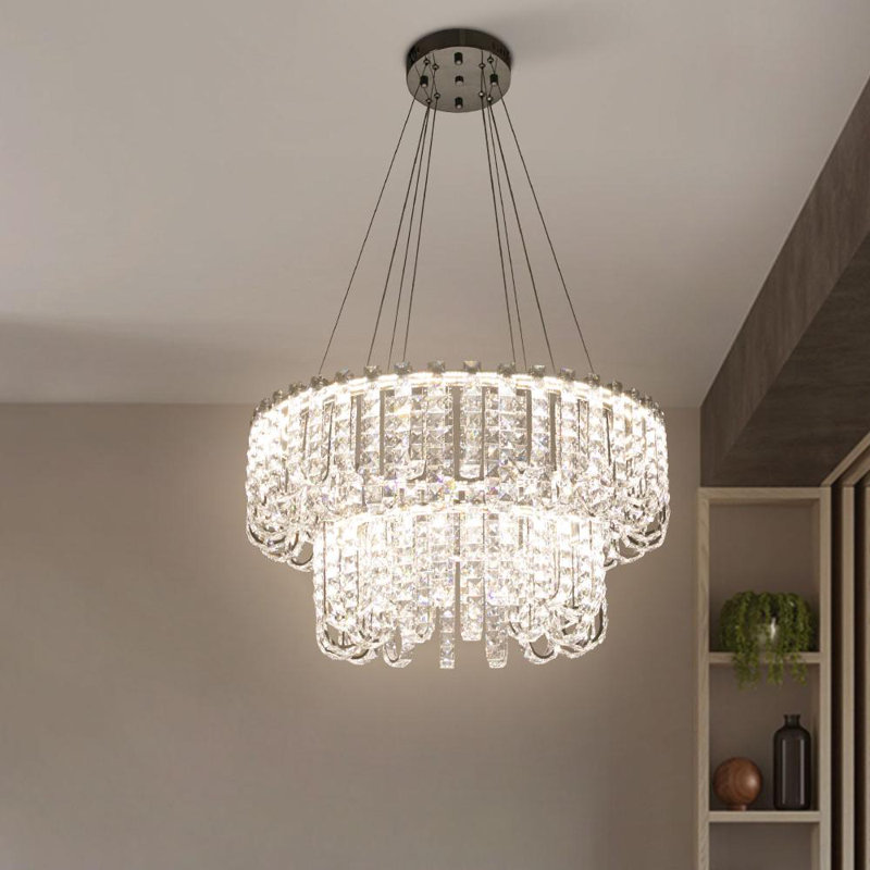 23.62'' Dimmable Tiered Chandelier