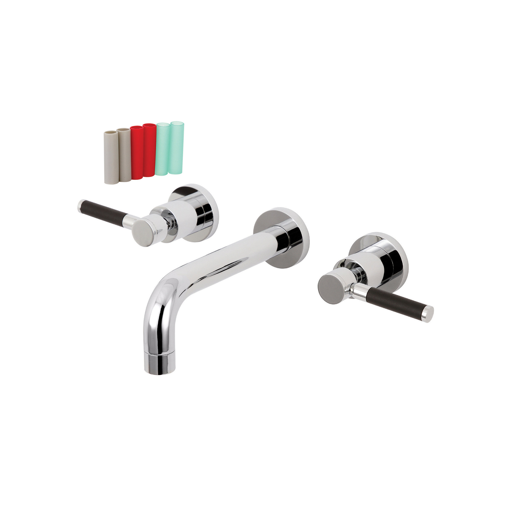 Kingston Brass Kaiser Two-Handle 3-Hole Wall Mount Bathroom Faucet, Polished Chrome