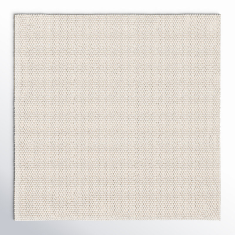 Tapis ivoire fait à la main Elle, Carré 5 pi