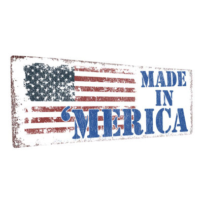 " Distressed, Made In 'Merica Metal Sign "