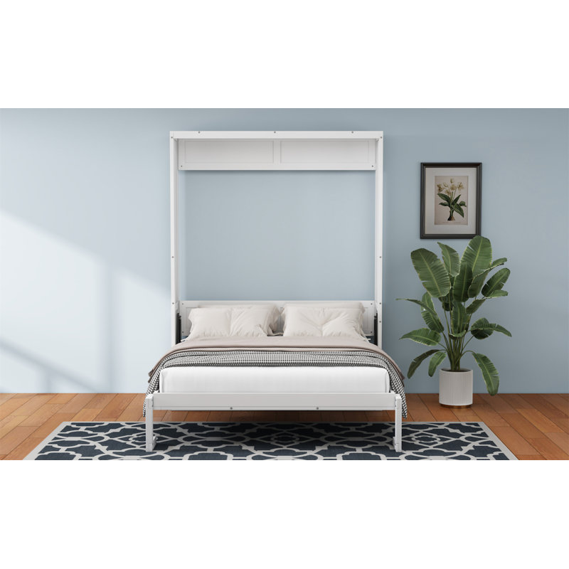 Murphy Bed With 1 Side Cabinet Storage Shelf