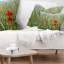 Coussin lombaire imprimé avec coquelicots