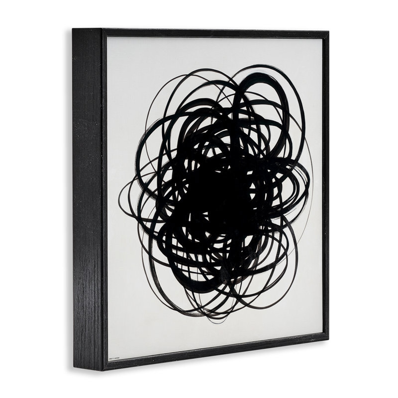 Giclée noire encadrée par KC Haxton, Giclée encadrée noir minuit, H 17 po x l 17 po