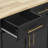 59.3" Kitchen Island With Storage 2 Pull Out Cabinet Organizers & Rubber Wood Drop Leaf, Rolling Kitchen Island With Trash Can Storage, Power Outlet, Spice & Towel Rack For Kitchen, Dining, Black-529151031