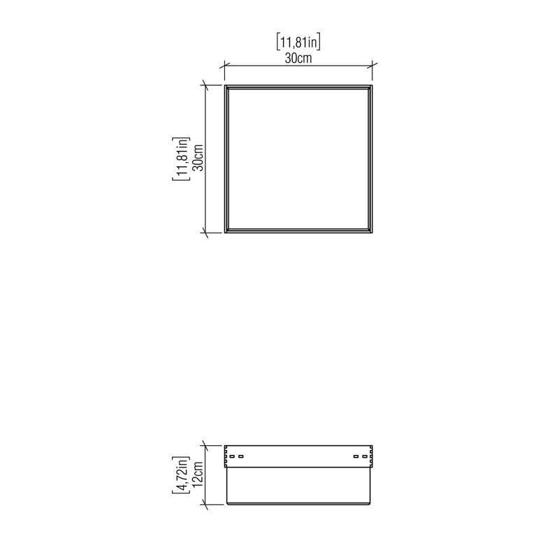 1 - Light LED Flush Mount, 4.68" H x 11.7" W x 11.7" D, Sand