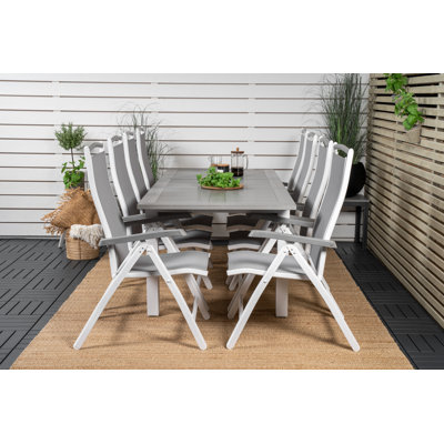 Jayesh 8 - Person Patio Dining Set with Extendable Rectangular Table