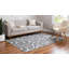 Tapis gris foncé / ivoire en coton damassé Omro-1259210573