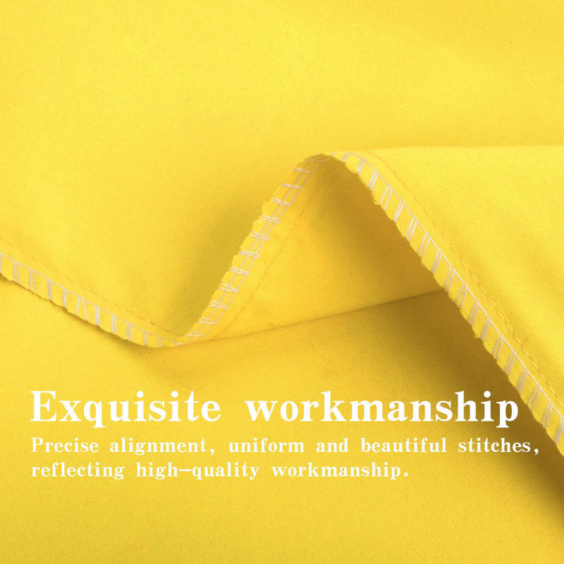Drap plat seulement, drap de dessus en microfibre brossée 1800 - NTBAY, Jaune, Drap plat de taille double