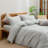 BESTOUCH Duvet Cover Set 100% Washed Cotton Linen Feel Lightweight-114986036-114986050