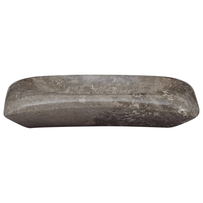 VidaXL Marble Rectangular Bathroom Sink, Gray