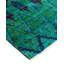 Tapis vert / bleu 4 pi x 6 pi 1 po Overyed One-of-a-Kind