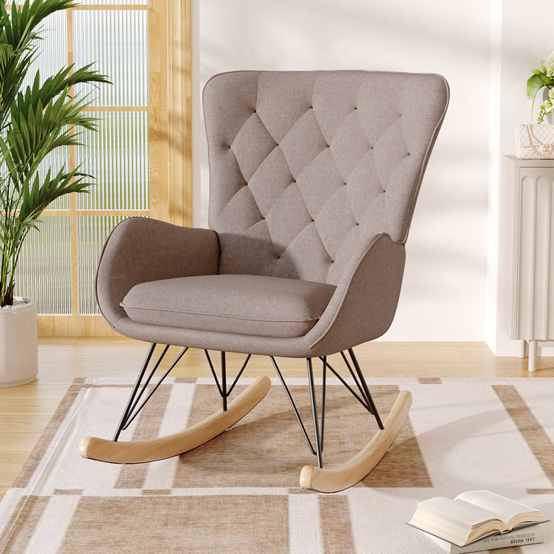 Ezio Rocking Chair, Light Grey