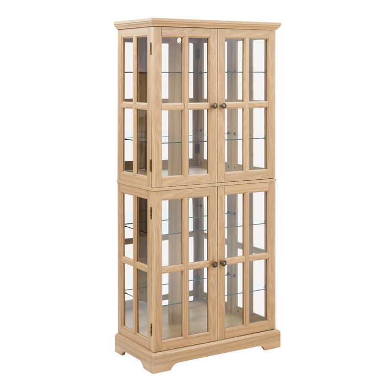Antique Glass Cabinet With Adjustable Shelves For Home Or Office Elegant Cabinetry And Appeal