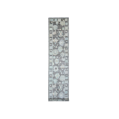 Tapis de couloir oriental gris Oushak 3 pi x 15 pi 7 po 897 CAECE35B84777AD086C67ED49BC20