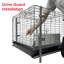Cage à lapin facile à nettoyer de 24 pouces avec plateau - Maison durable, empilable et confortable pour petits animaux de compagnie (gris)-995660889
