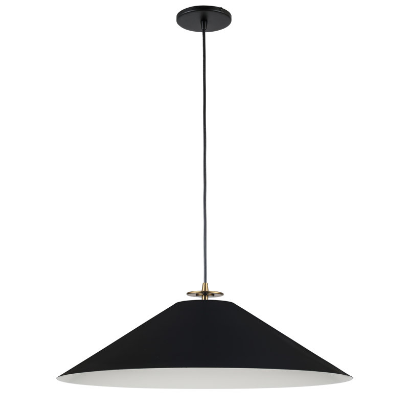 Prudence 1 Light Incandescent Pendant, Matte Black, Matte Black