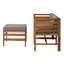 Acacia Patio Sofa with Cushions and Ottoman-827148862-815904569