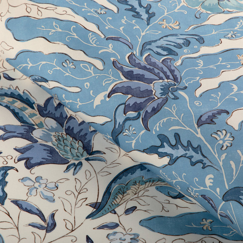 La Menagerie Riviere Print 100% Cotton Fabric, Sky