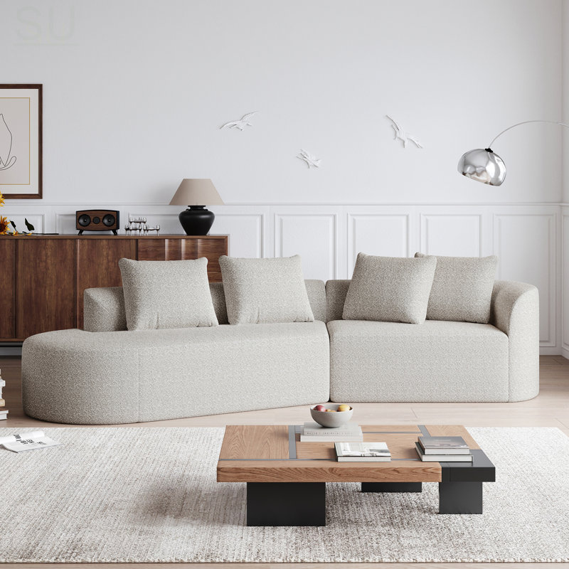 Boneless Modern Chenille Upholstered Oversized Sectional Sofa With Extra Deep & Wide Seat, 4-Seater Cloud Couch For Comfort And Style