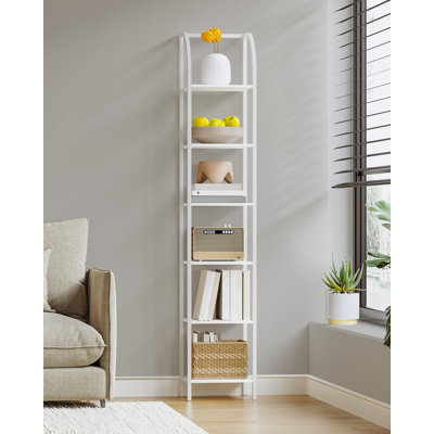Bookcase, Narrow Bookcase Shelving Unit for Living Room, Office, Sturdy, Bedroom, Industrial 