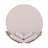 Faelor Modern Coastal Acacia Wood Round Outdoor Daybed with Cushion & Pillows, Curved Slatted Backrest for Backyard, Poolside